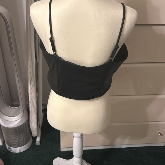 Size Large faux leather crop top … item is still on their website - Picture 2 of 2